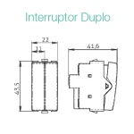 KIT C/2 INTERRUPTOR MARGIRIUS SLEEK PARALELO DUPLO BRANCO KIT C/2 INTERRUPTOR MARGIRIUS SLEEK PARALELO DUPLO BRANCO