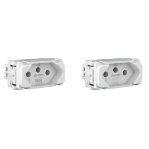 KIT C/2 MÓDULOS WEG COMPOSÉ TOMADA 2P+T 20A 250V BRANCO