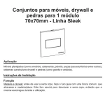 KIT C/5 PLACAS MARGIRIUS SLEEK MÓVEL 70X70MM PRETO KIT C/5 PLACAS MARGIRIUS SLEEK MÓVEL 70X70MM PRETO