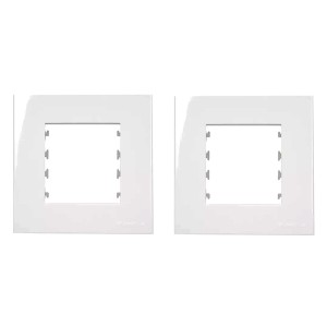 KIT C/2 PLACAS MARGIRIUS SLEEK MÓVEL 80X80MM BRANCA