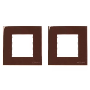 KIT C/2 PLACAS MARGIRIUS SLEEK MÓVEL 80X80MM MARROM