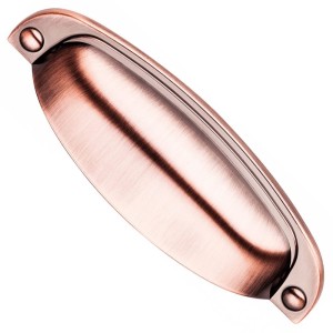 KIT C/2 PUXADOR MÓVEIS CONCHA PARIS 96MM COBRE