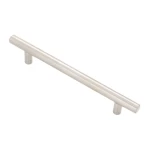 KIT C/3 PUXADOR MÓVEIS INOX HASTE REDONDA ESCOVADO 288MM