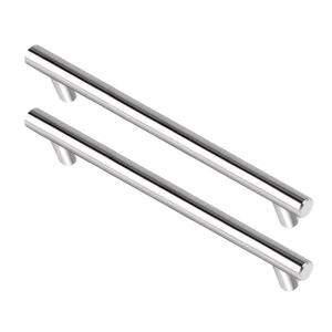 KIT C/2 PUXADOR MÓVEIS INOX HASTE REDONDA POLIDO 288MM