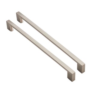 KIT C/2 PUXADOR MÓVEIS RIGORE ESCOVADO 192MM