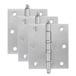 KIT C/3 DOBRADIÇAS LATÃO LEVE BOLA-ANEL 3.5 X 2-5/16 ESCOVADO KIT C/3 DOBRADIÇAS LATÃO LEVE BOLA-ANEL 3.5 X 2-5/16 ESCOVADO