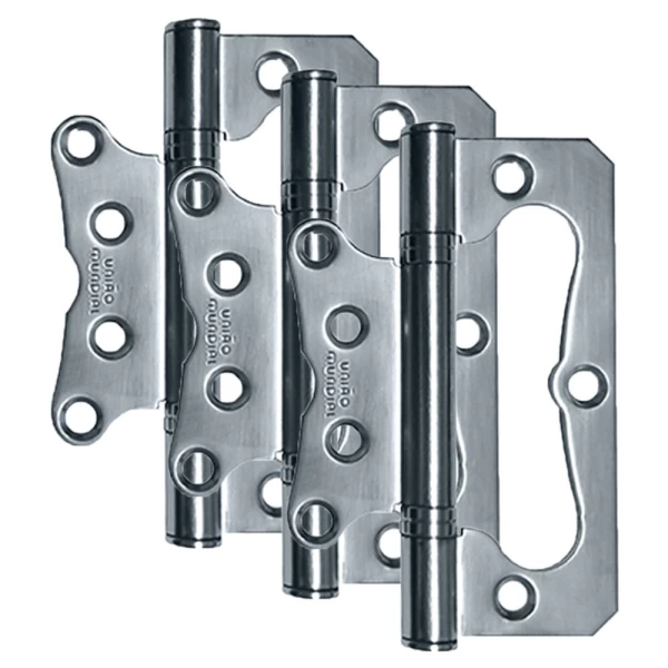 KIT C/3 DOBRADIÇAS INOX SOBREPOR UNIÃO MUNDIAL 4X3