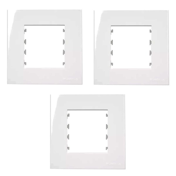 KIT C/3 PLACAS MARGIRIUS SLEEK MÓVEL 80X80MM BRANCA