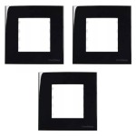 KIT C/3 PLACAS MARGIRIUS SLEEK MÓVEL 80X80MM PRETO KIT C/3 PLACAS MARGIRIUS SLEEK MÓVEL 80X80MM PRETO