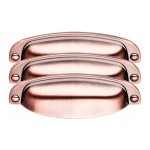 KIT C/3 PUXADOR MÓVEIS CONCHA PARIS 96MM COBRE KIT C/3 PUXADOR MÓVEIS CONCHA PARIS 96MM COBRE