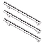 KIT C/3 PUXADOR MÓVEIS INOX HASTE REDONDA POLIDO 160MM
