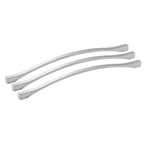 KIT C/3 PUXADOR MÓVEIS ONDA 288MM NIQUEL ESCOVADO