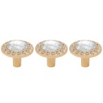 KIT C/3 PUXADOR MÓVEIS PONTO TRENTINO REDONDO 30MM DOURADO KIT C/3 PUXADOR MÓVEIS PONTO TRENTINO REDONDO 30MM DOURADO