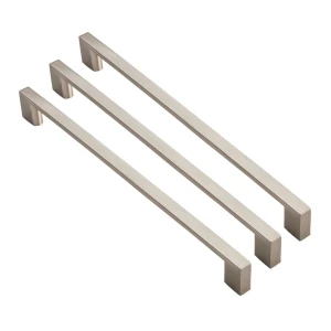 KIT C/3 PUXADOR MÓVEIS RIGORE ESCOVADO 160MM