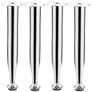 KIT C/4 PÉ MOVEIS AÇO RENNA CÔNICO CROMADO 200MM COM REGULAGEM