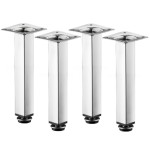 KIT C/4 PÉ MOVEIS INOX RENNA QUADRADO POLIDO 200MM COM REGULAGEM KIT C/4 PÉ MOVEIS INOX RENNA QUADRADO POLIDO 200MM COM REGULAGEM