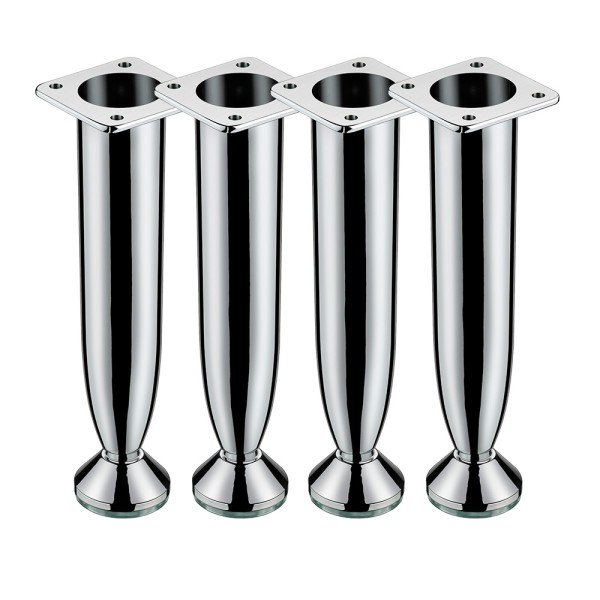 KIT C/4 PÉS MÓVEIS METAL CÓRSIA 100MM CROMADO