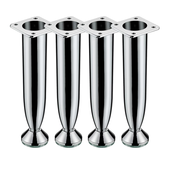 KIT C/4 PÉS MÓVEIS METAL CÓRSIA 100MM CROMADO