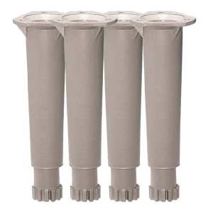 KIT C/4 PÉS MÓVEIS PLÁSTICO REDONDO LISO 170MM C/REGULAGEM