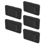 KIT C/5 INTERRUPTOR MÓVEIS EMBUTIR LUMITEK PARALELO PRETO