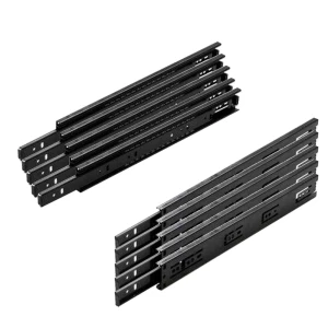 KIT C/5 PARES CORREDIÇA TELESCÓPICA PRETA 400MM