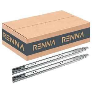 KIT C/5 PARES CORREDIÇA TELESCÓPICA RENNA 350MM TOQUE