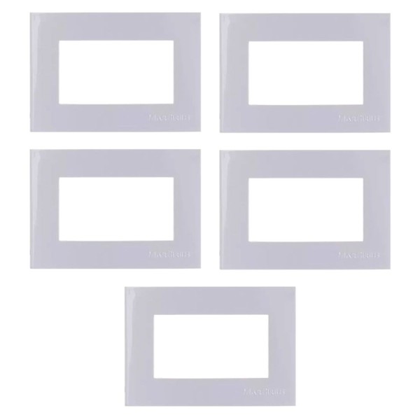 KIT C/5 PLACAS MARGIRIUS SLEEK MÓVEL 65X45MM BRANCA
