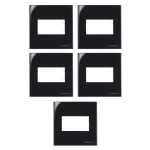 KIT C/5 PLACAS MARGIRIUS SLEEK MÓVEL 70X70MM PRETO KIT C/5 PLACAS MARGIRIUS SLEEK MÓVEL 70X70MM PRETO