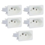 KIT C/5 TOMADA MARGIRIUS TPA/CAIXA MESA 20A S/FIO BRANCO KIT C/5 TOMADA MARGIRIUS TPA/CAIXA MESA 20A S/FIO BRANCO