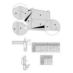 KIT DOBRADIÇA SISTEMA AVENTOS HF CLIP TOP 78Z5530T23