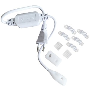 KIT INSTALAÇÃO PIX 8MM PARA FITA LED 14,4W/M TENSÃO REDE