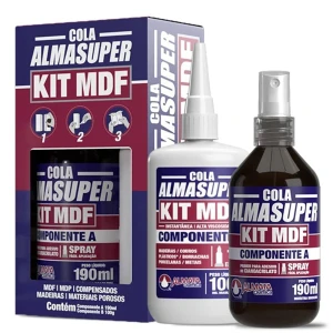 KIT MDF ALMASUPER COLA INSTANTÂNEA + ATIVADOR ALMATA