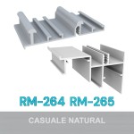 KIT PERFIL ALUMÍNIO ROMETAL DOMINUS RM-264/265 6 MT NATURAL