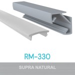 KIT PERFIL ALUMÍNIO ROMETAL LED CANTO 45º RM-330 3 MT NATURAL C/DIFUSOR KIT PERFIL ALUMÍNIO ROMETAL LED CANTO 45º RM-330 3 MT NATURAL C/DIFUSOR