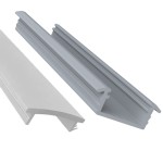 KIT PERFIL ALUMÍNIO ROMETAL LED EMBUTIR RM-331 3 MT NATURAL C/DIFUSOR