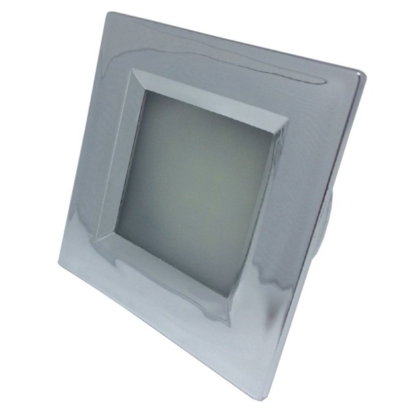 LED EMBUTIR MÓVEIS QUADRADA 60MM VASTMOB 6000K CROMADO