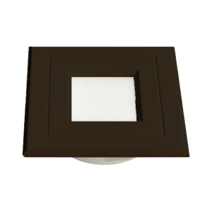 LED POP EMBUTIR QUADRADA 39X39MM LUMITEK FRIA MARROM