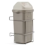 LIXEIRA FIXAR PORTA CROMOZINCO SIMPLES C/BALDE 10 LT