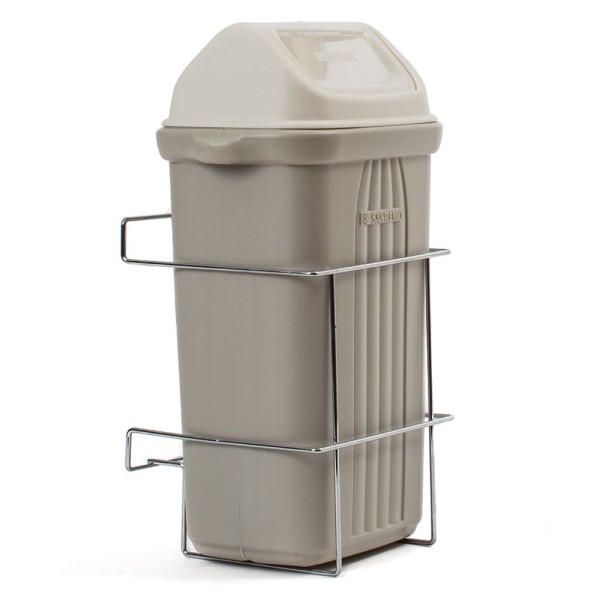 LIXEIRA FIXAR PORTA CROMOZINCO SIMPLES C/BALDE 10 LT