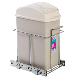 LIXEIRA TELESCÓPICA CROMOZINCO SIMPLES C/BALDE 8.8LT