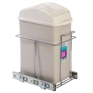 LIXEIRA TELESCÓPICA CROMOZINCO SIMPLES C/BALDE 8.8LT