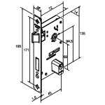 MÁQUINA FECHADURA PADO EXTERNA 45MM 45E IXP