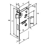 MÁQUINA FECHADURA PADO EXTERNA 55MM 90E IXP