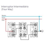 MÓDULO MARGIRIUS SLEEK INTERRUPTOR INTERMEDIARIO PRETO MÓDULO MARGIRIUS SLEEK INTERRUPTOR INTERMEDIARIO PRETO