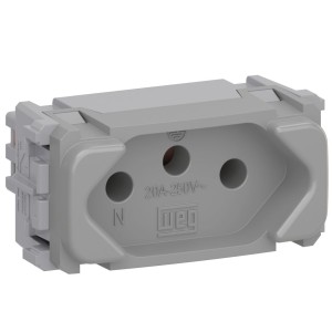 MÓDULO WEG COMPOSÉ TOMADA 2P+T 20A 250V CINZA