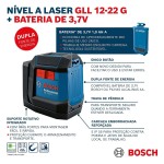 NÍVEL LAZER DE LINHAS BOSCH GLL 2-12 G PROFESSIONAL NÍVEL LAZER DE LINHAS BOSCH GLL 2-12 G PROFESSIONAL