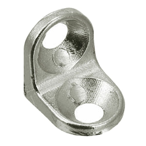 PACOTE C/100 CANTONEIRAS 2 FUROS 17X17 REFORÇADA NIQUELADA