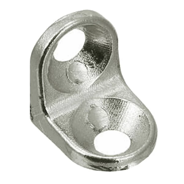 PACOTE C/100 CANTONEIRAS 2 FUROS 17X17 REFORÇADA NIQUELADA