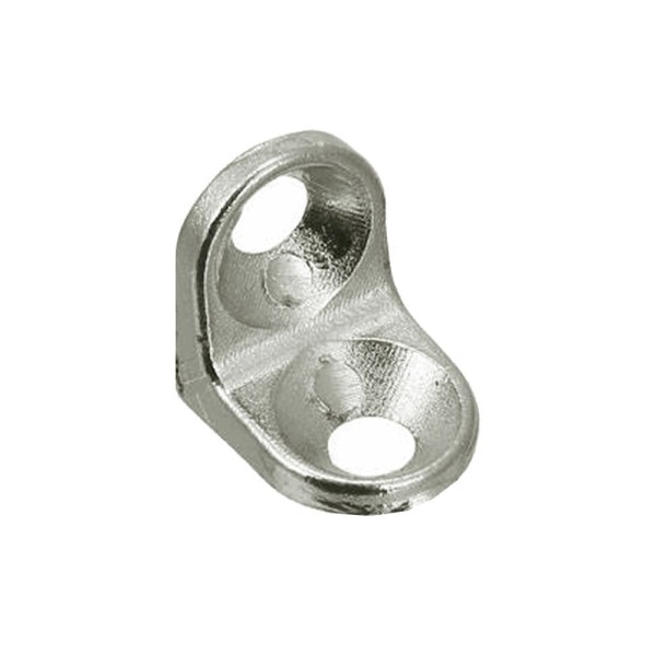 PACOTE C/100 CANTONEIRAS 2 FUROS 17X17 REFORÇADA NIQUELADA