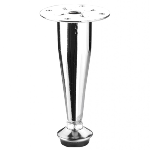 PÉ MOVEIS AÇO RENNA CÔNICO CROMADO 100MM COM REGULAGEM